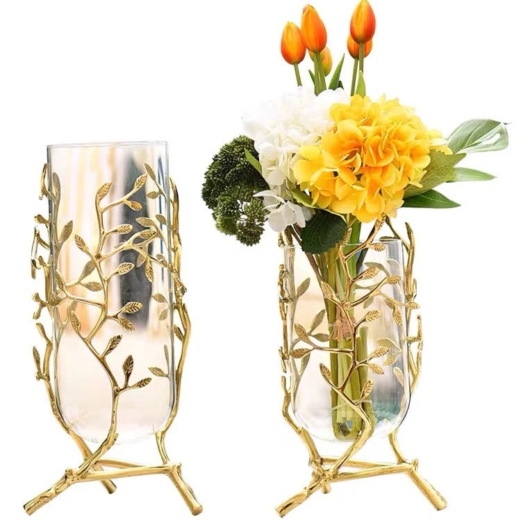 Light luxury glass vase 
(Set Of 2)