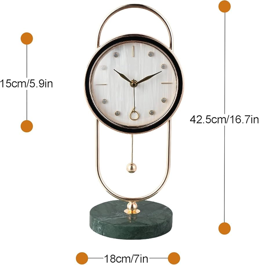 Silent Table Clock With Pendulum