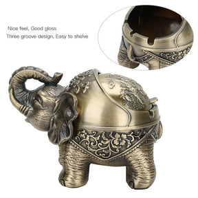 Ashtray For Home Antique Metal Retro Elephant Mode