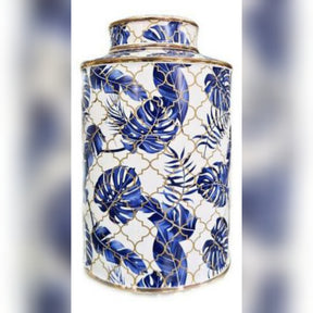 Decorative Vase Blue or White Pot(Set Of 2)