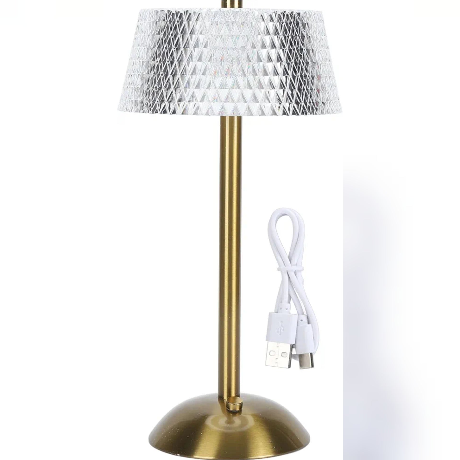 Cordless Lamp Touch Dimmable Crystal Lamp 3 Colours