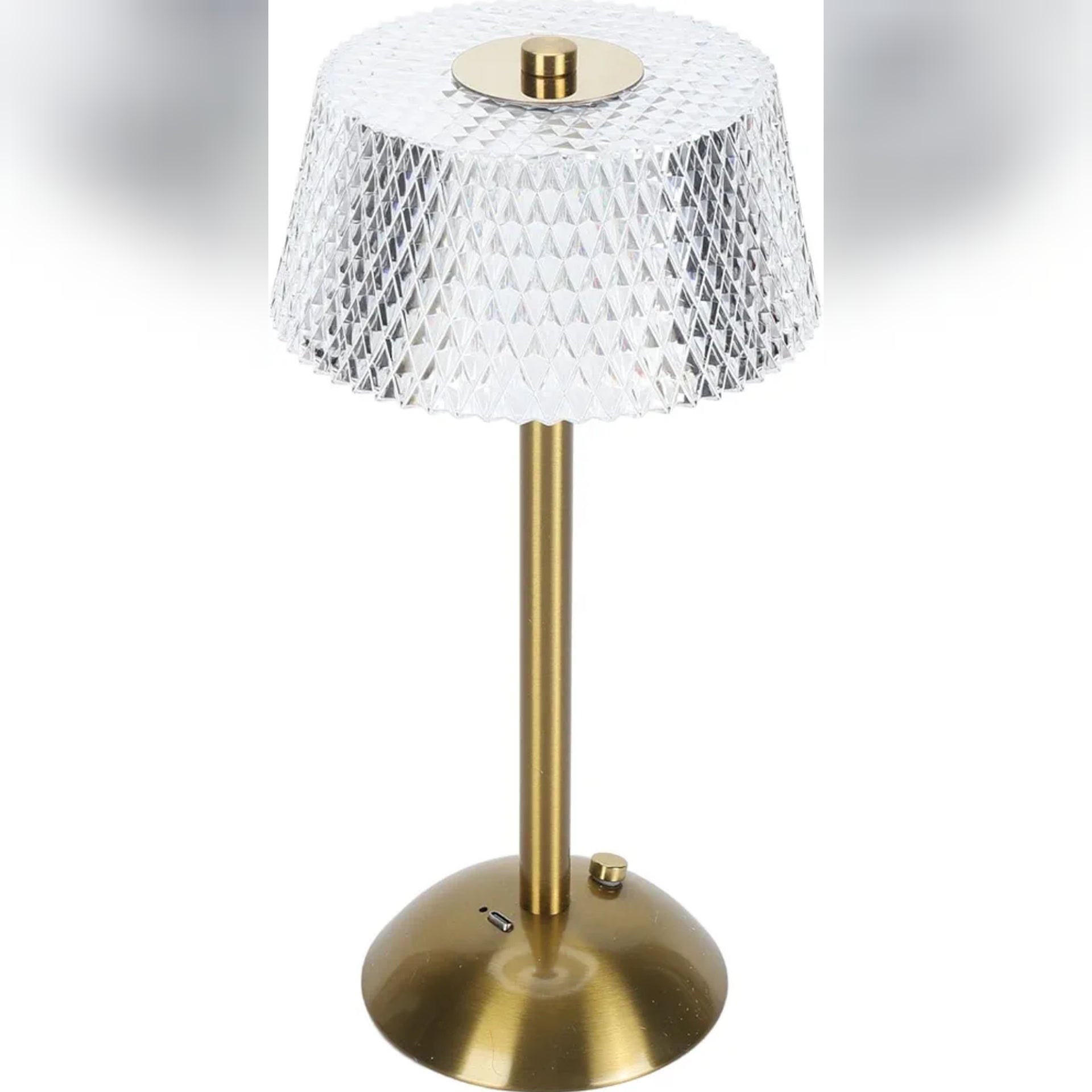 Cordless Lamp Touch Dimmable Crystal Lamp 3 Colours