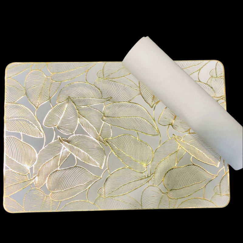 Whitish Gold Table Mats Set Of 2