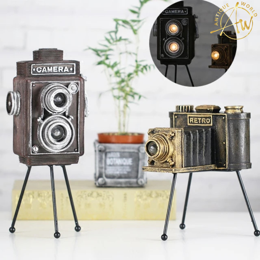Vintage industrial style Resin Camera Ornament