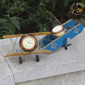 Metal Retro Airplane Clock