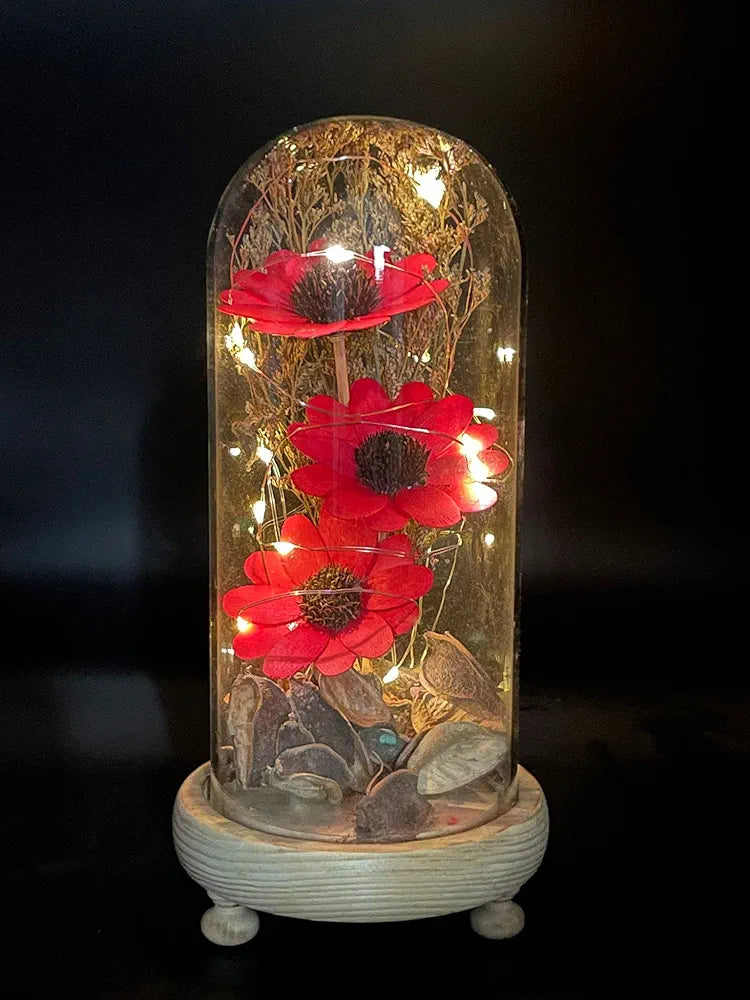 Saffron Pink Flower LED Dome