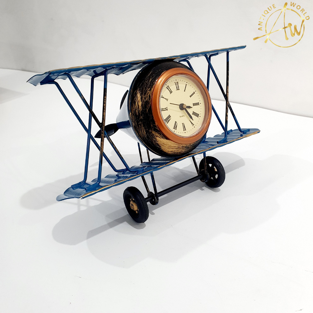 Metal Retro Airplane Clock