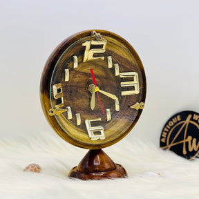 3D Analog Wooden Clock