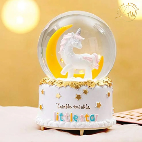 Moon Unicorn Crystal Ball Globe