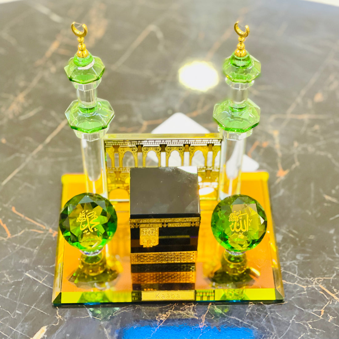 Crystal Glass Decorative Kaaba Mecca Showpiece