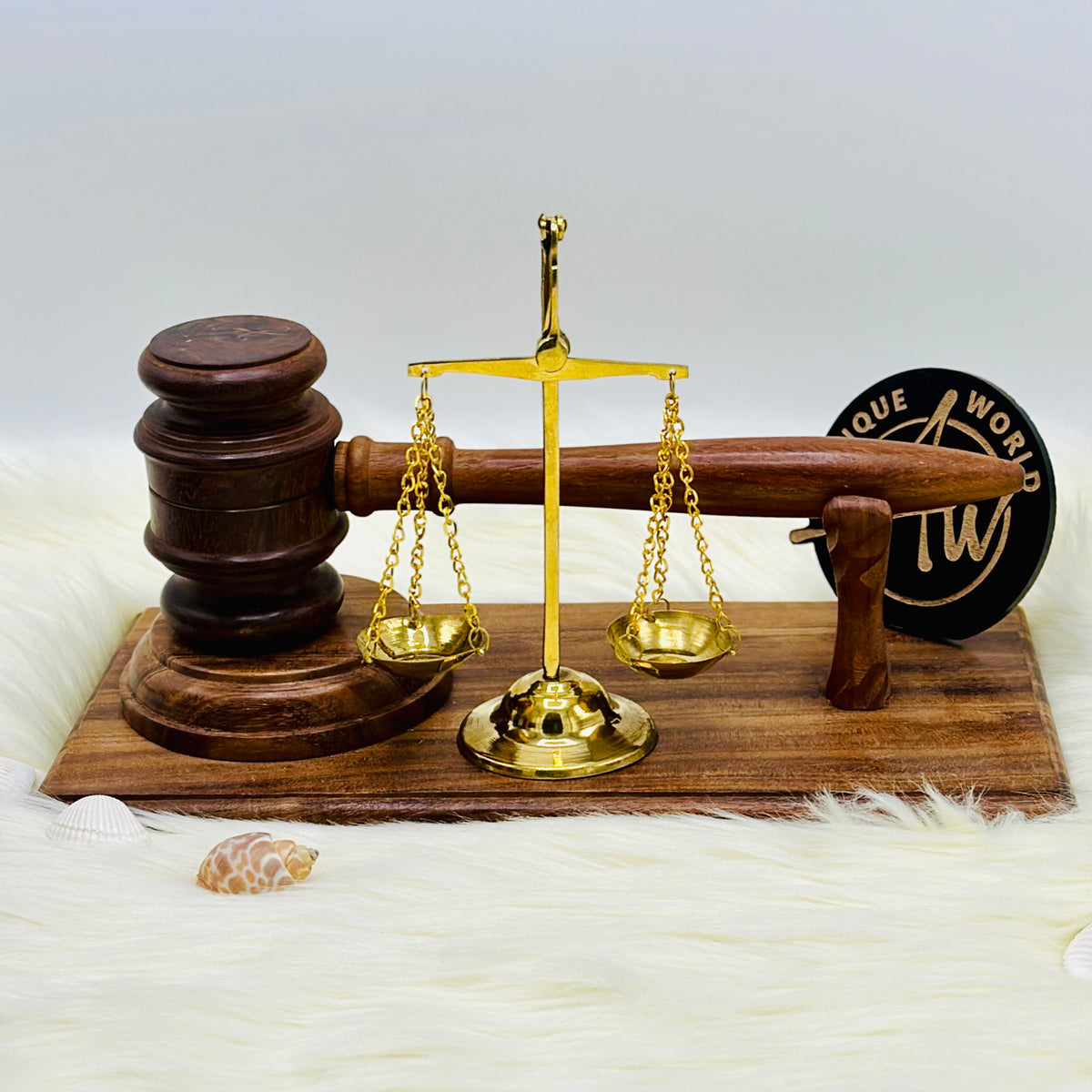 Royal Justice Scale & Gavel