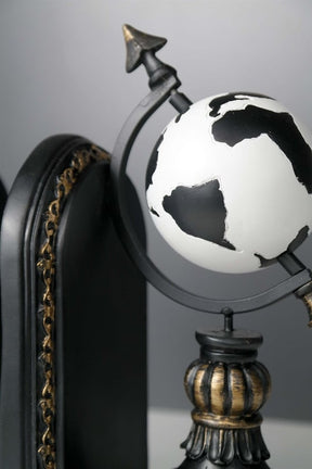 Traditional Check Design Globe Bookend