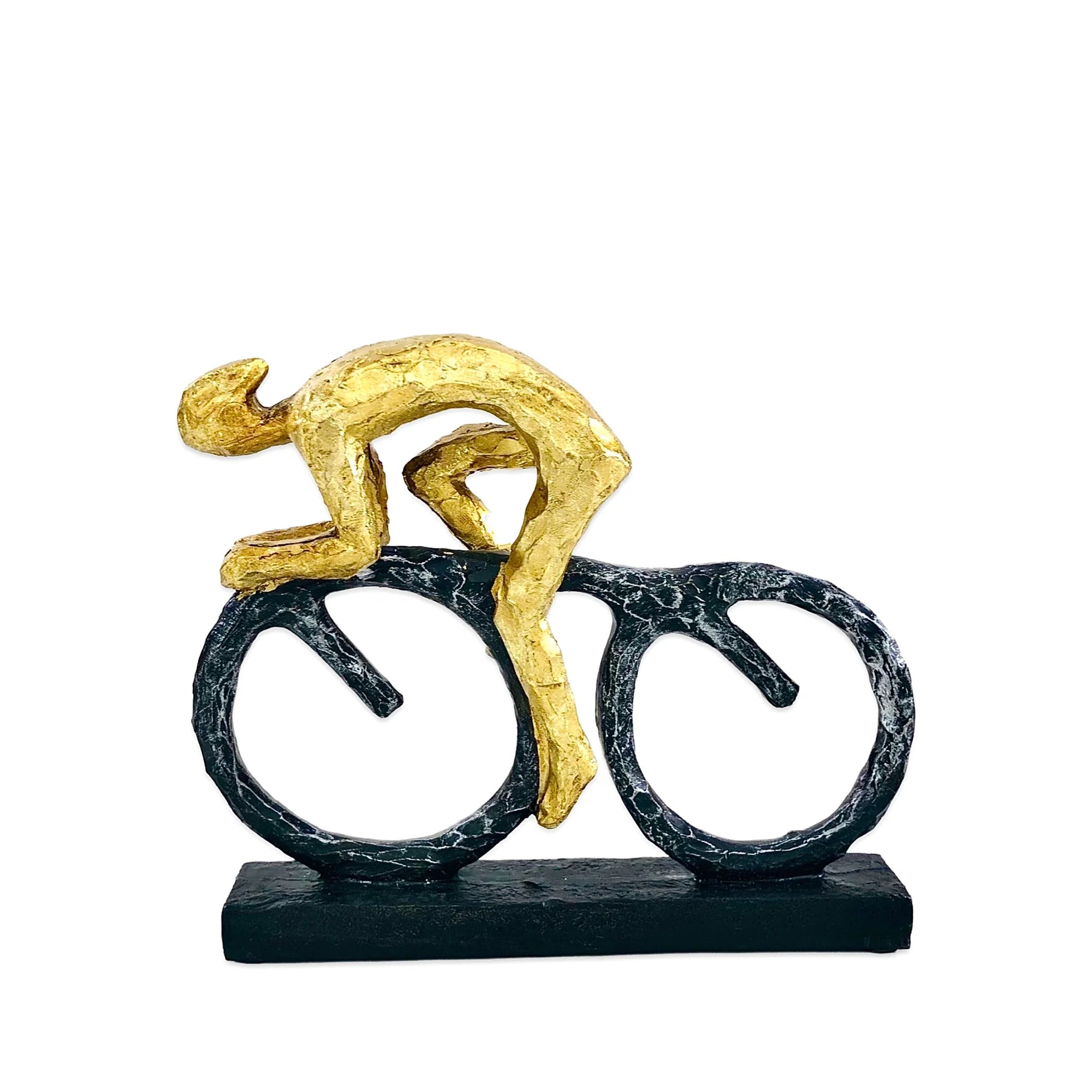 Cycling Gold Man Figure Decor