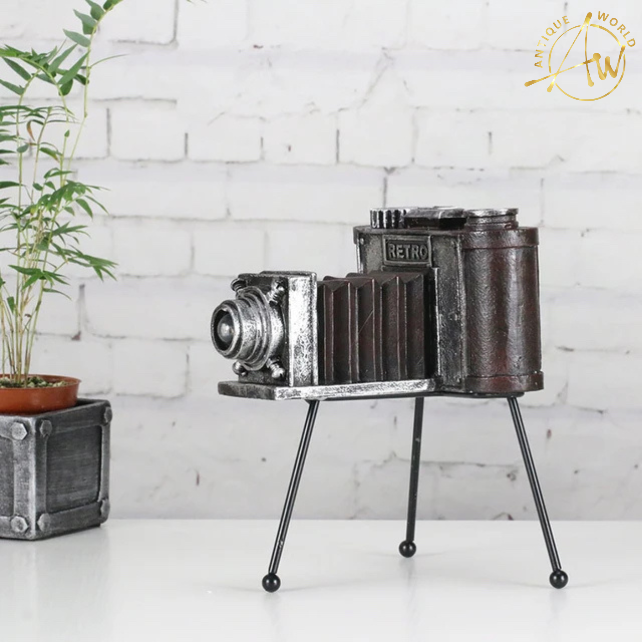 Vintage industrial style Resin Camera Ornament