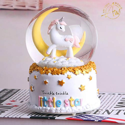 Moon Unicorn Crystal Ball Globe