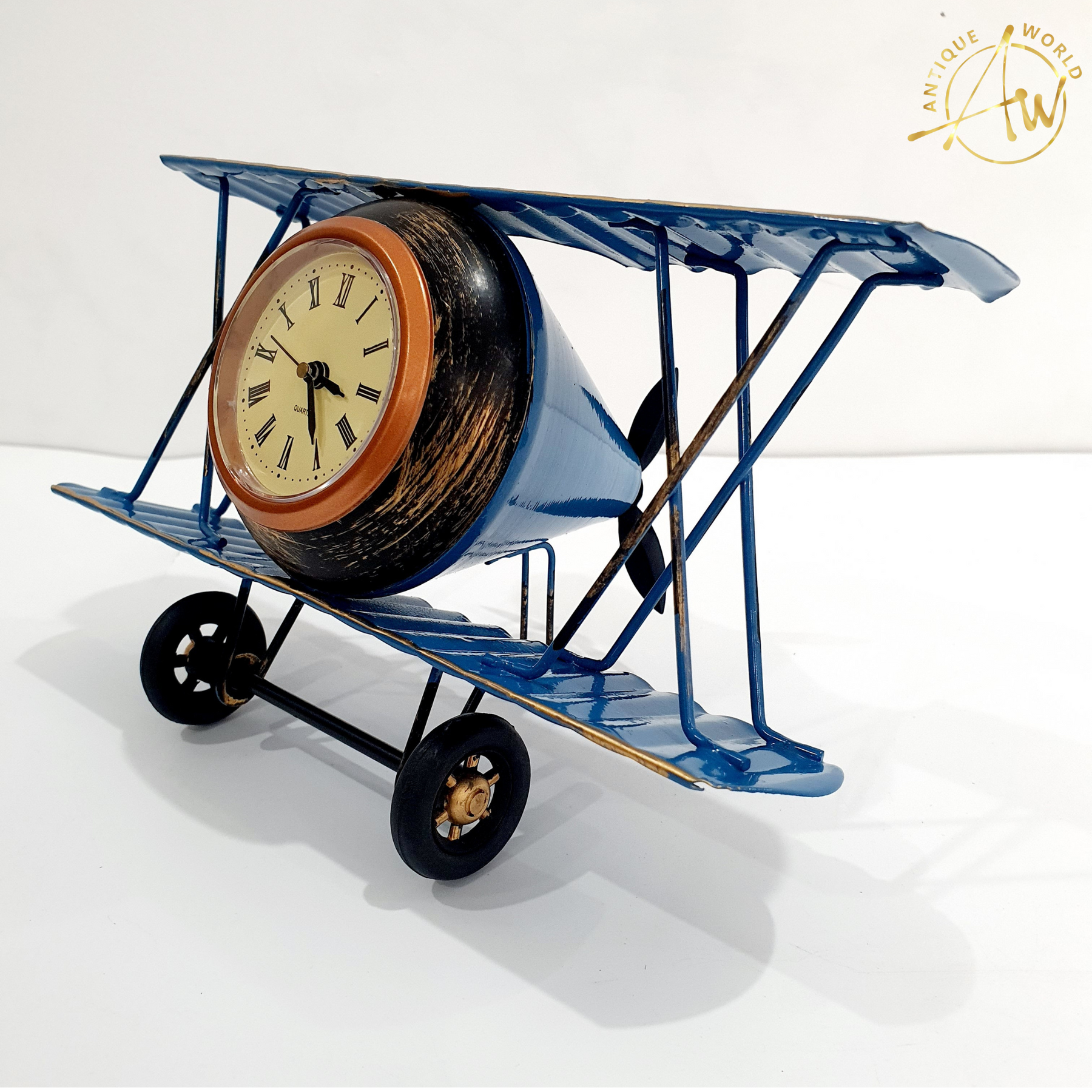 Metal Retro Airplane Clock