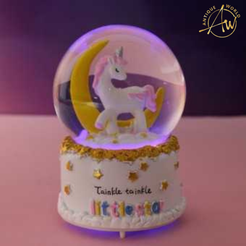 Moon Unicorn Crystal Ball Globe