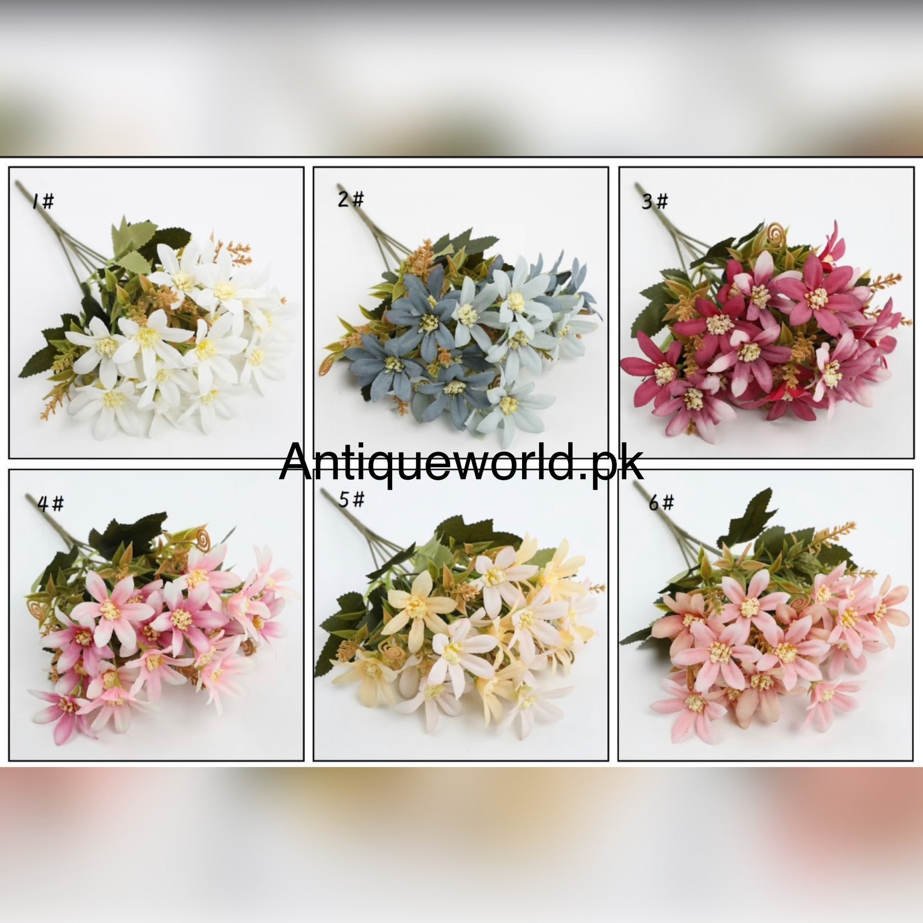 Artificial Vase Flowers Bunch