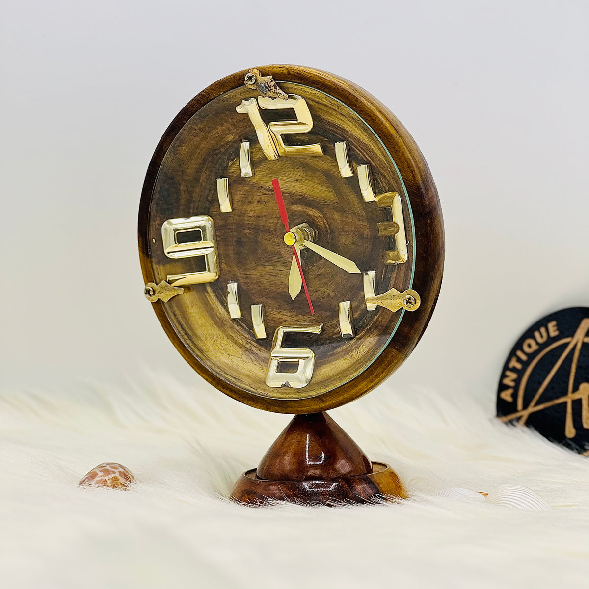 3D Analog Wooden Clock
