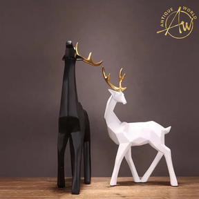 Pair of Rudolph Rein Deer Sculpture