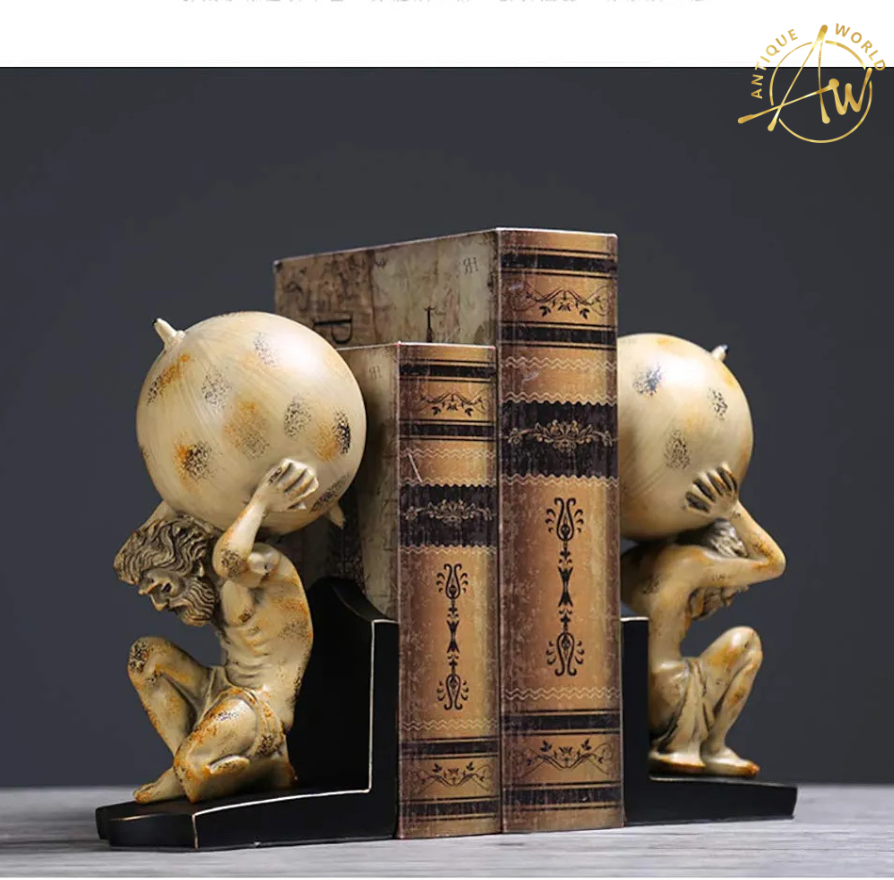 Roman Titan Atlas Statues bookend