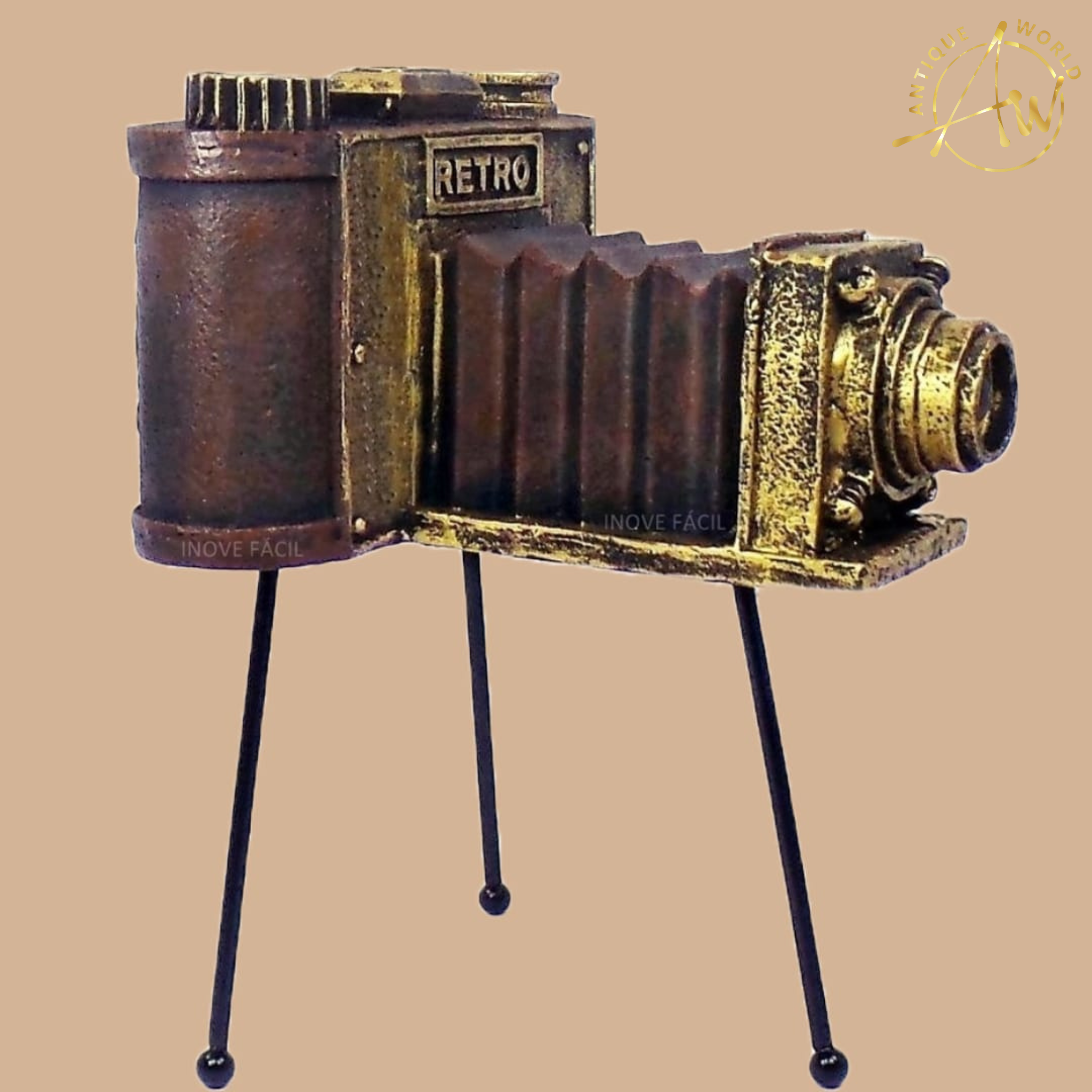Vintage industrial style Resin Camera Ornament