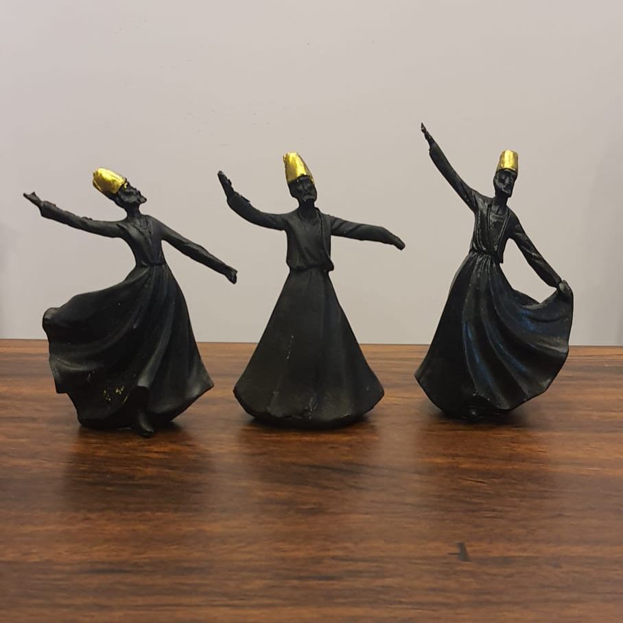 Classical Dervish  Art Sculpture( Set of 3)