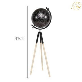 Wooden Tripod World Globe