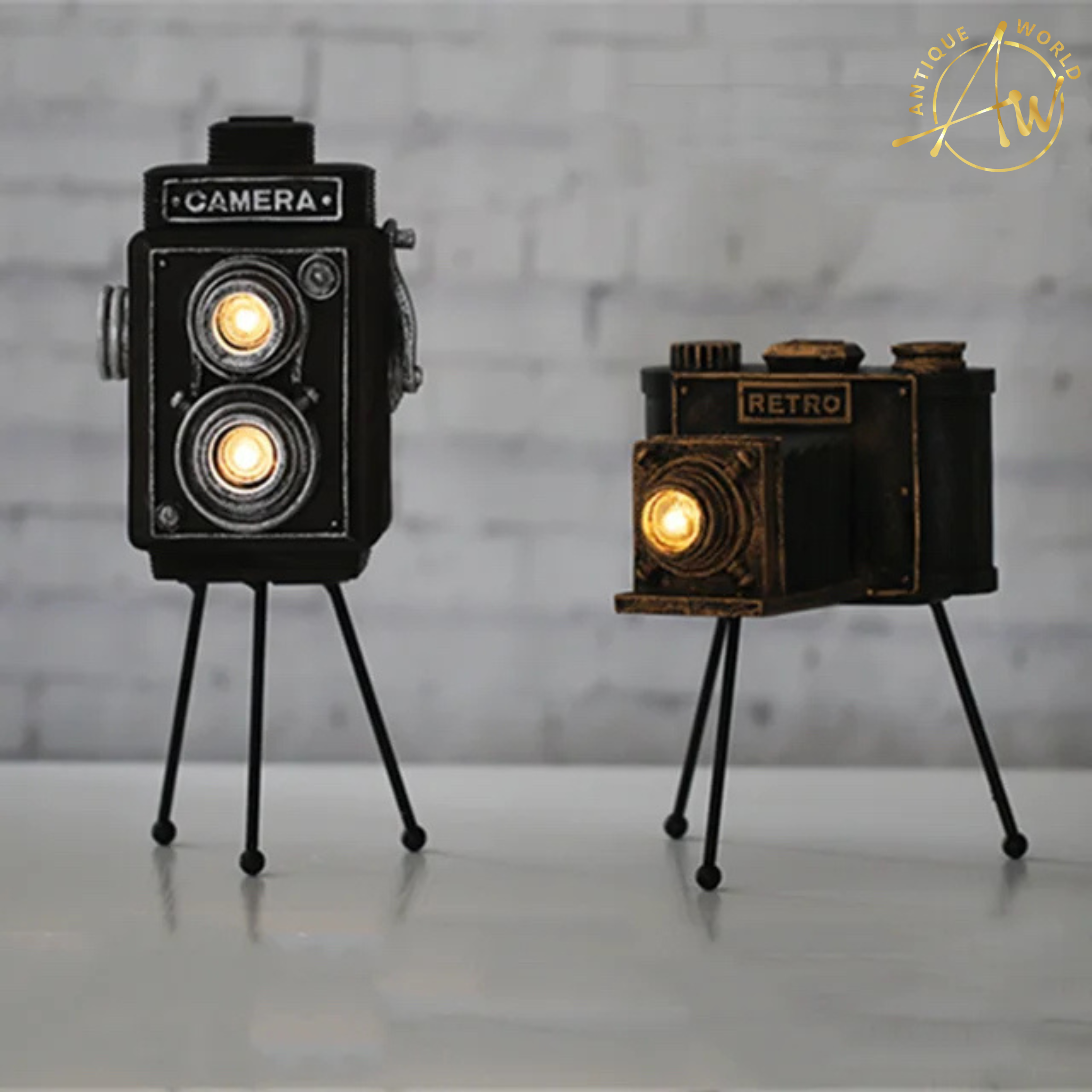 Vintage industrial style Resin Camera Ornament