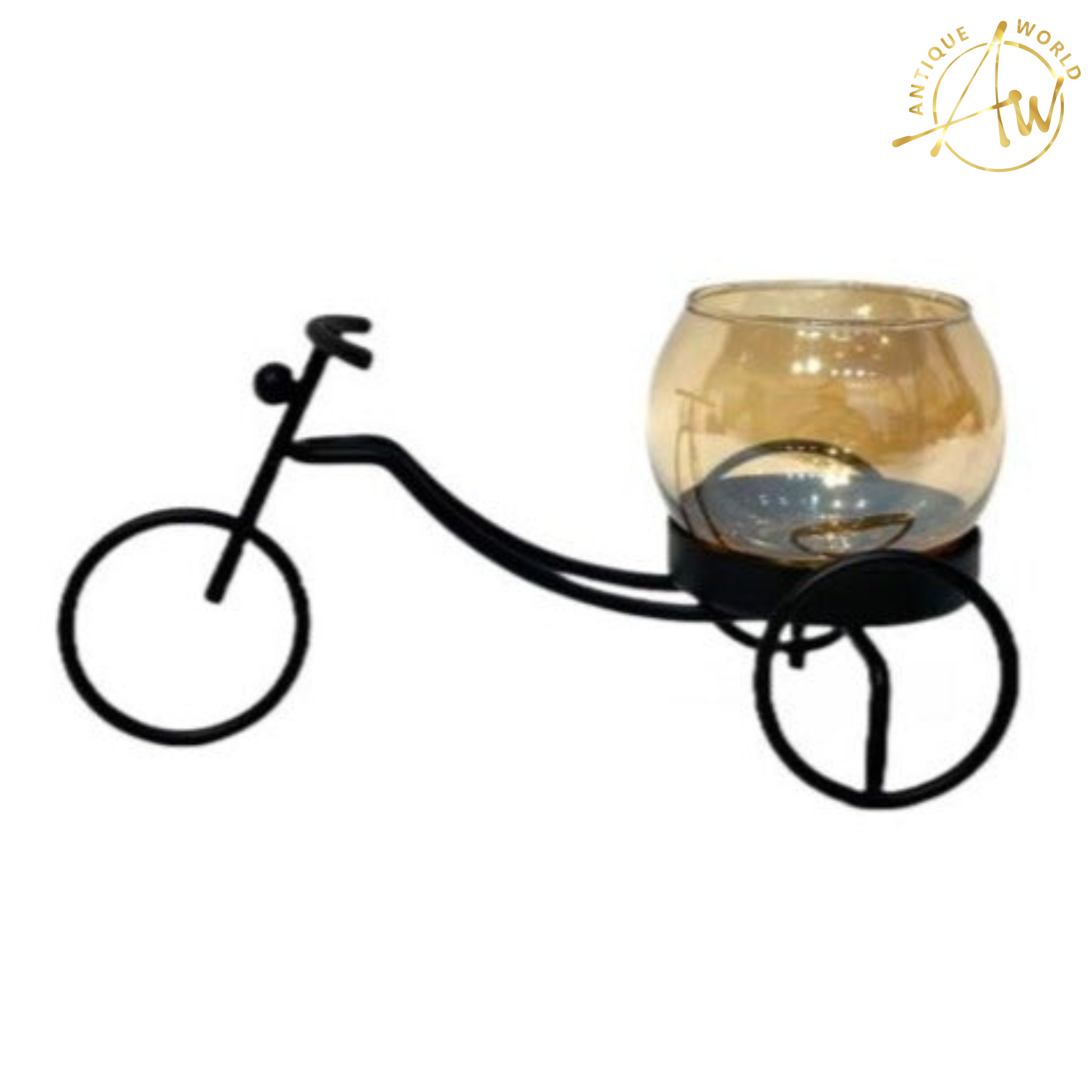 Premium Metallic Bicycle Candle Holder