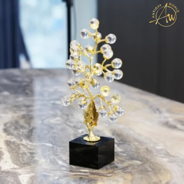 1 Pc Crystal Ball Gemstone Tree Ornament