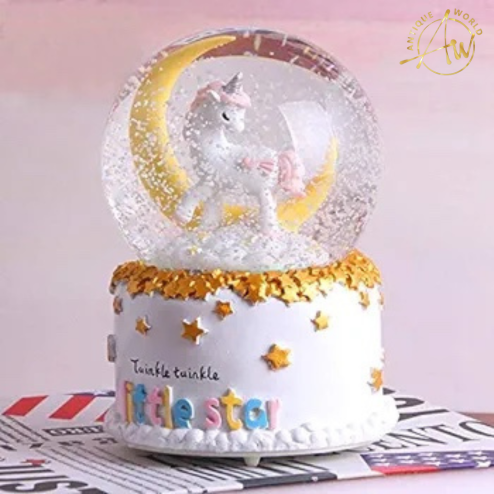 Moon Unicorn Crystal Ball Globe