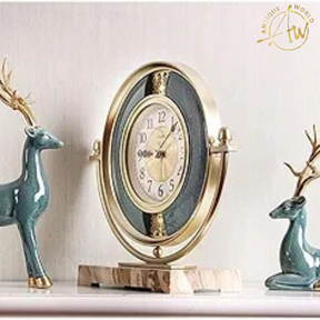 Imitation Deer Desk Clock Set