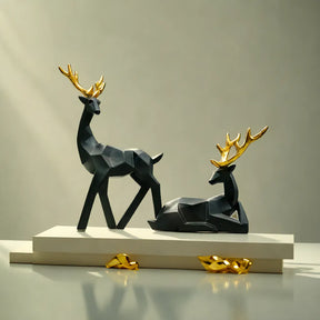 Twin Obsidian Rein Deer( Pair )