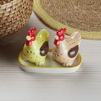 Ceramic Animal Salt and Pepper Shakers Set