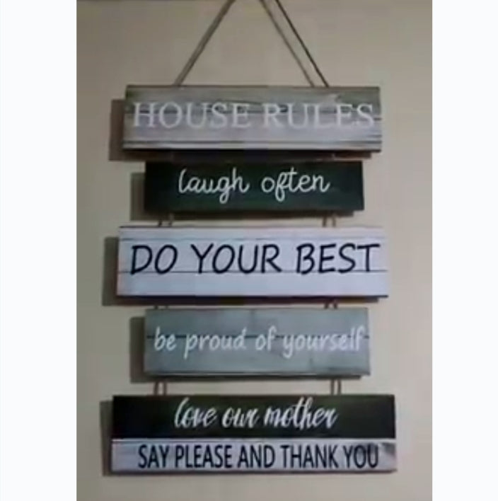 House Rules Cluster Wall Quotation