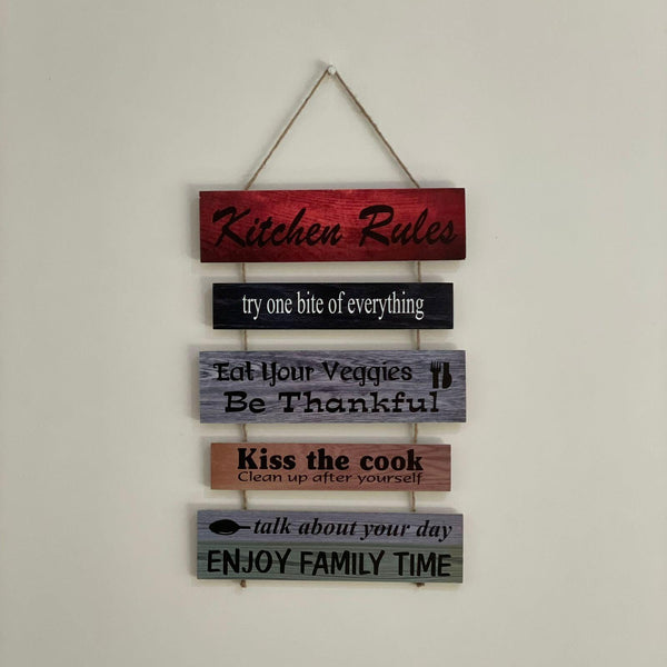 Kitchen Rules Wall Hanging 1