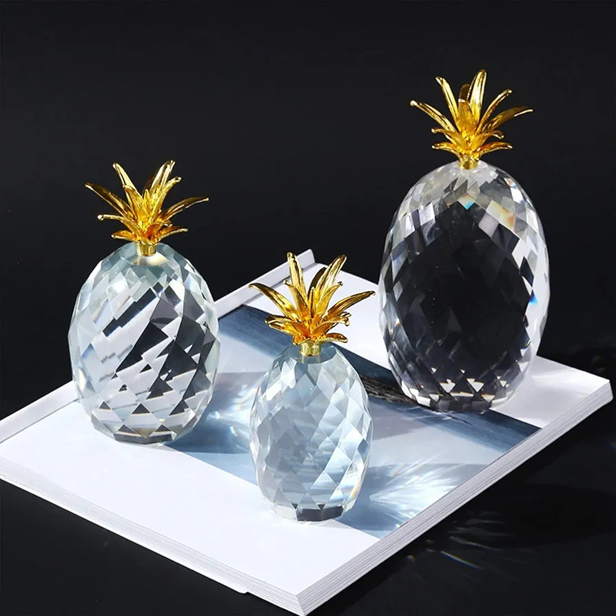 Elegant Crystal Pineapple Ornaments ( Set of 3 )