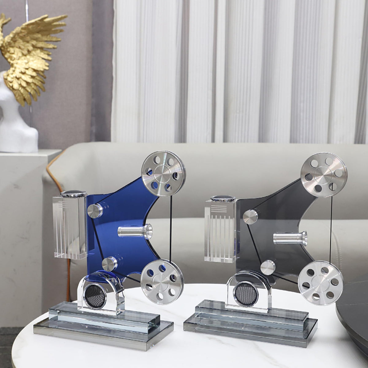 Film Projector Crystal Decor Figurines