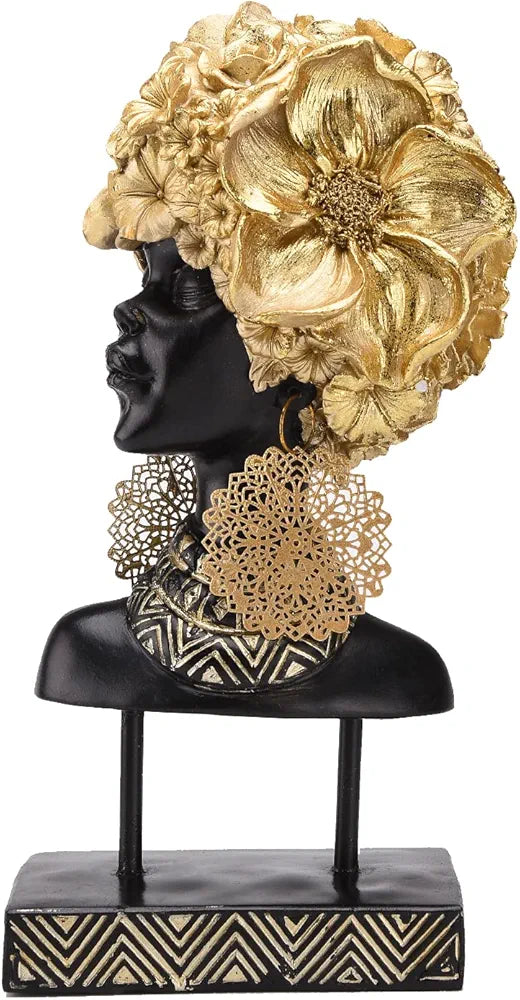 Handcrafted African Woman Head Statue