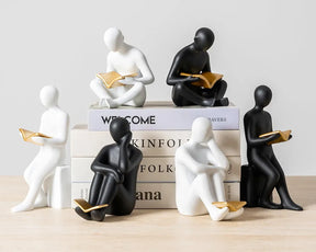 Reading Book Thinker Statue for Study