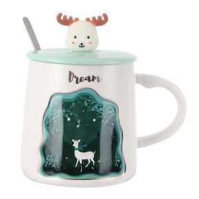 Animal Cup Cartoon Cute Coffee Cup with Lid