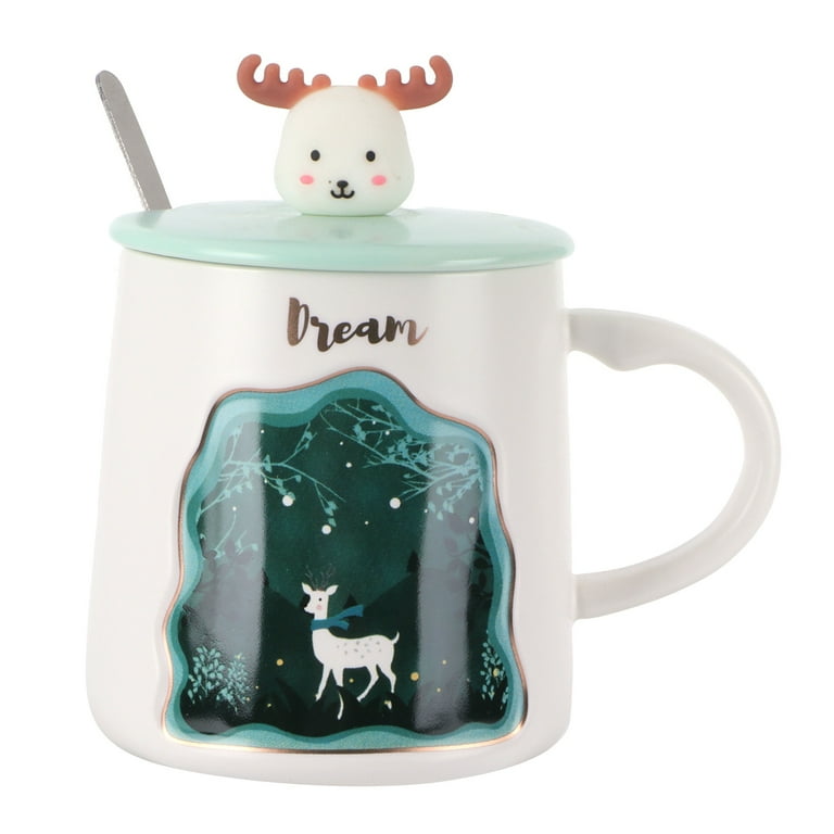 Animal Cup Cartoon Cute Coffee Cup with Lid