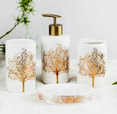 Bathroom Accessories Set with Tree Design