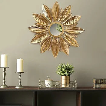 Golden Sunburst Wall Hanging Mirrors