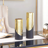 Glass Vase Golden Stripe