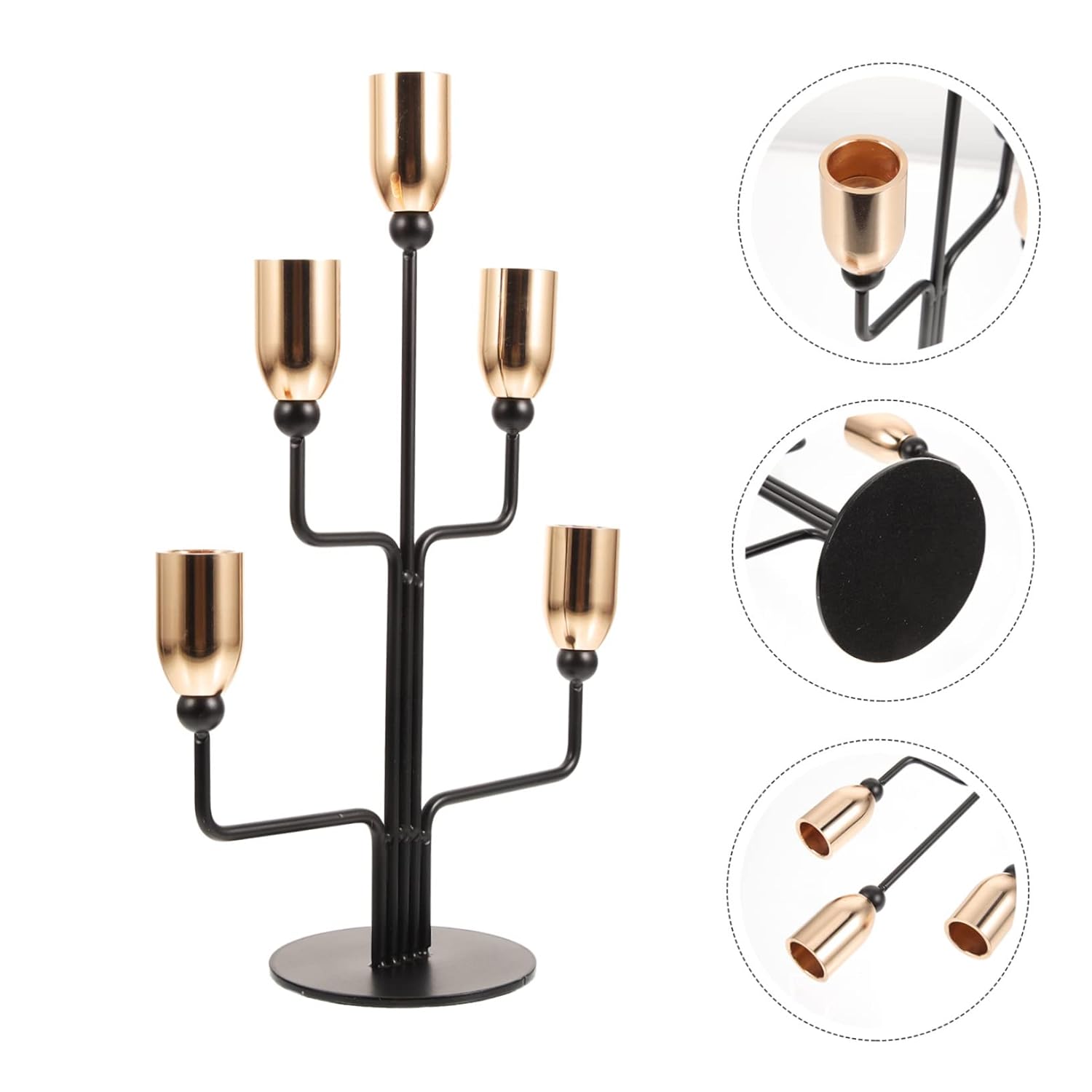 5 Arms Metal Candlestick Holder
