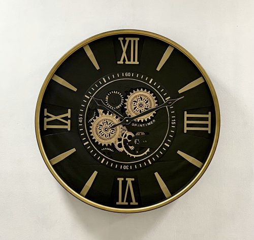 Luxurious Roman Rotating Gears Clock
