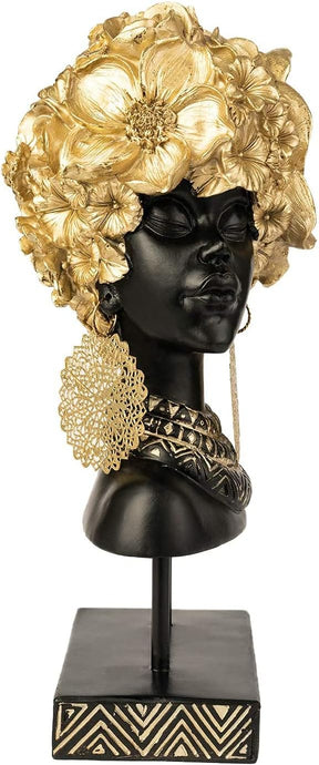 Handcrafted African Woman Head Statue