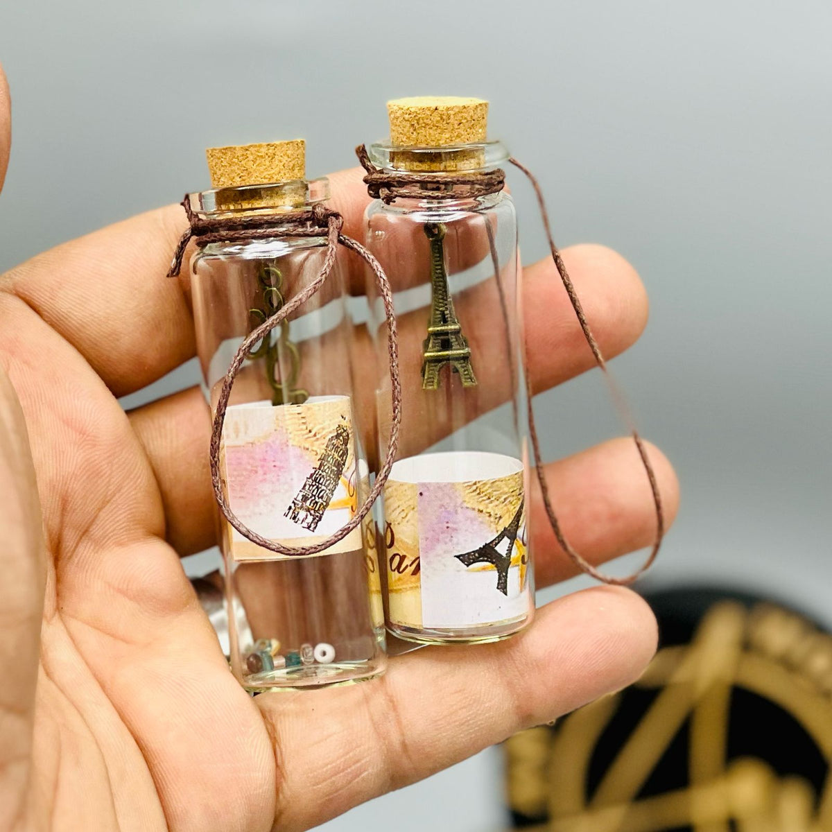 Antique Mini Transparent Msg Bottle